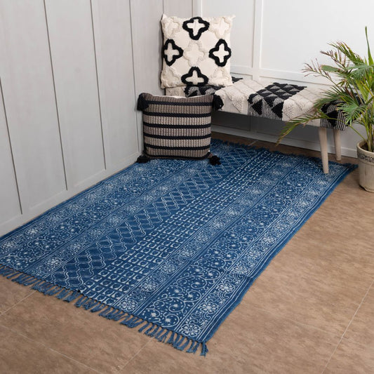 STABAT - Hand Block Printed Cotton Rug
