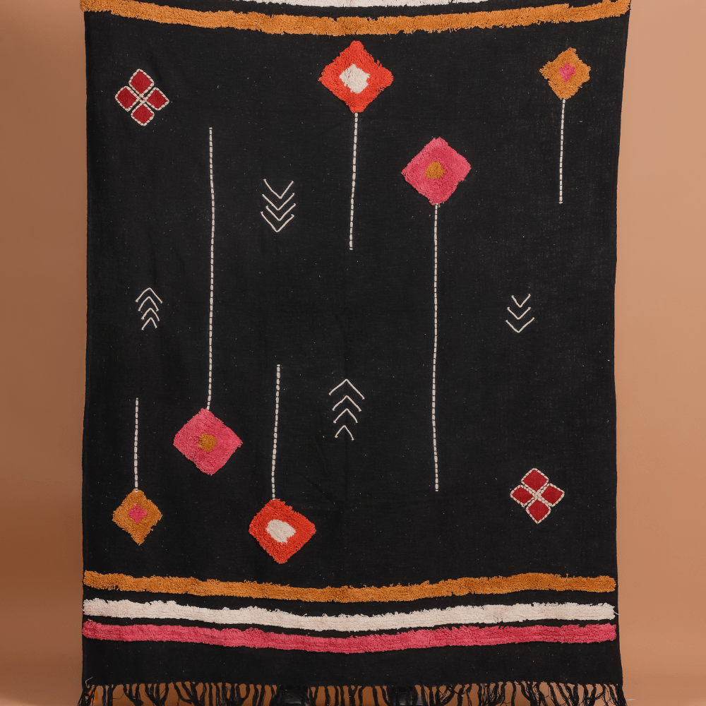 SUNWAL - Decorative Embroidery Throw Blanket