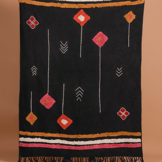 SUNWAL - Decorative Embroidery Throw Blanket