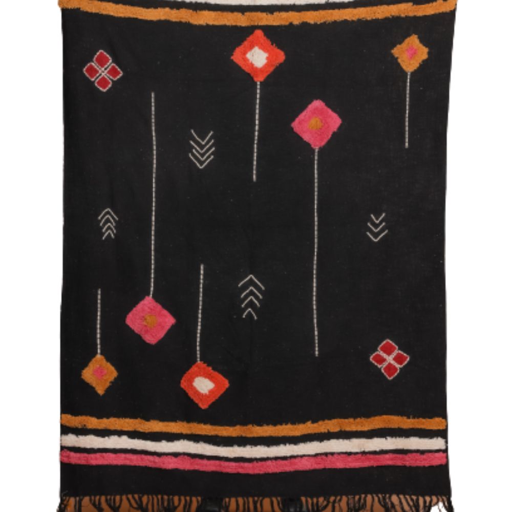 SUNWAL - Decorative Embroidery Throw Blanket