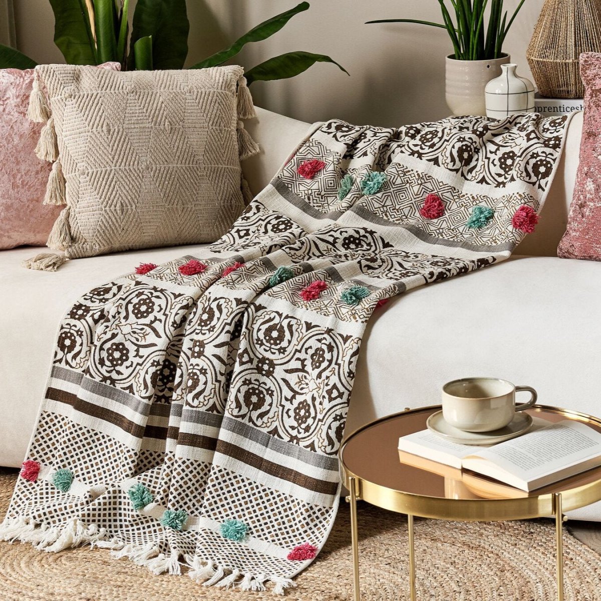TADDART  -  Hand Block Printed Throw