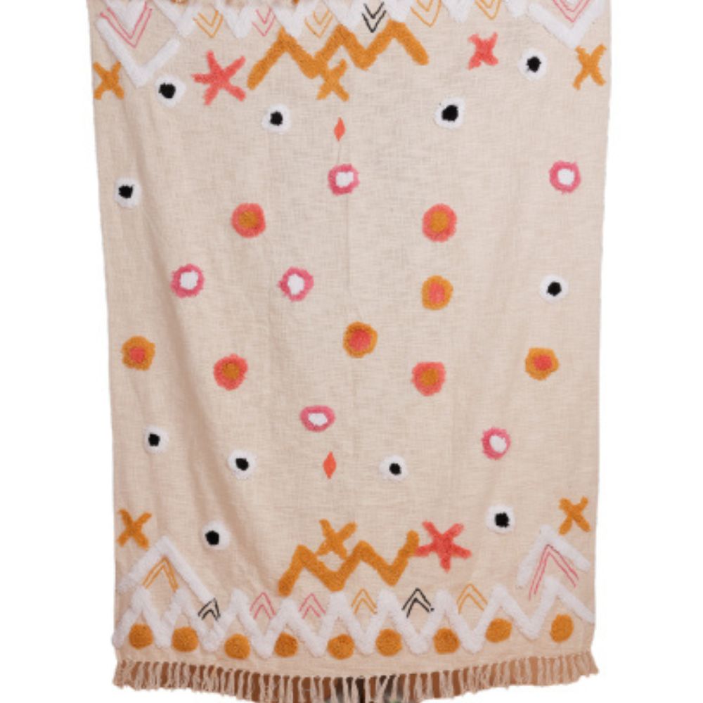 TILMI - Decorative Embroidery Throw Blanket