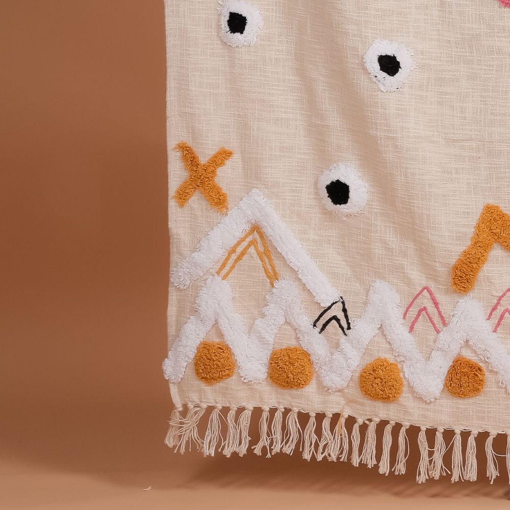 TILMI - Decorative Embroidery Throw Blanket