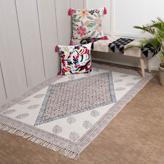 VANASHEN - Hand Block Printed Cotton Rug