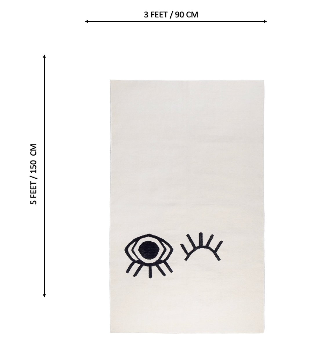 Winky Eyes Kids rug - styled room view